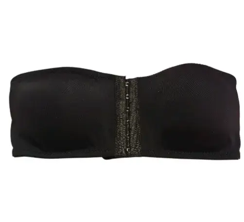 Bralette negro sin tirantes con detalle brillante