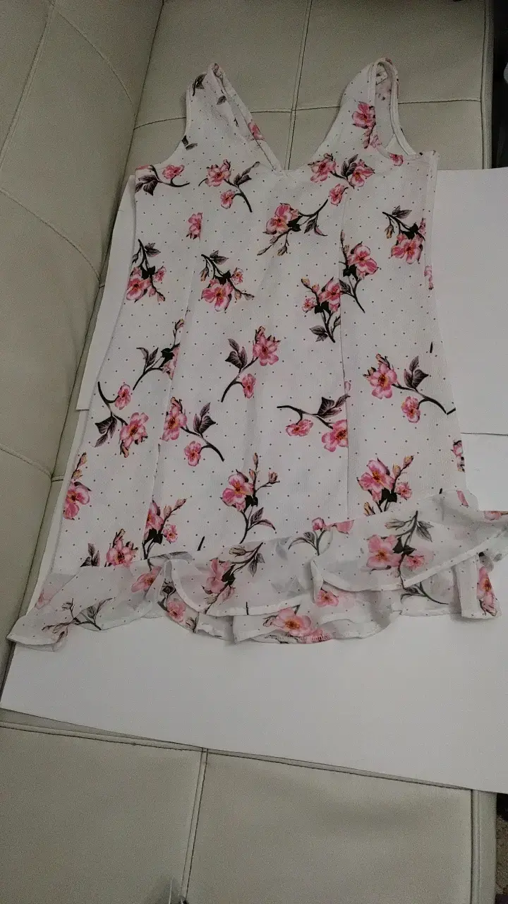Vestido floral sin mangas para mujer M