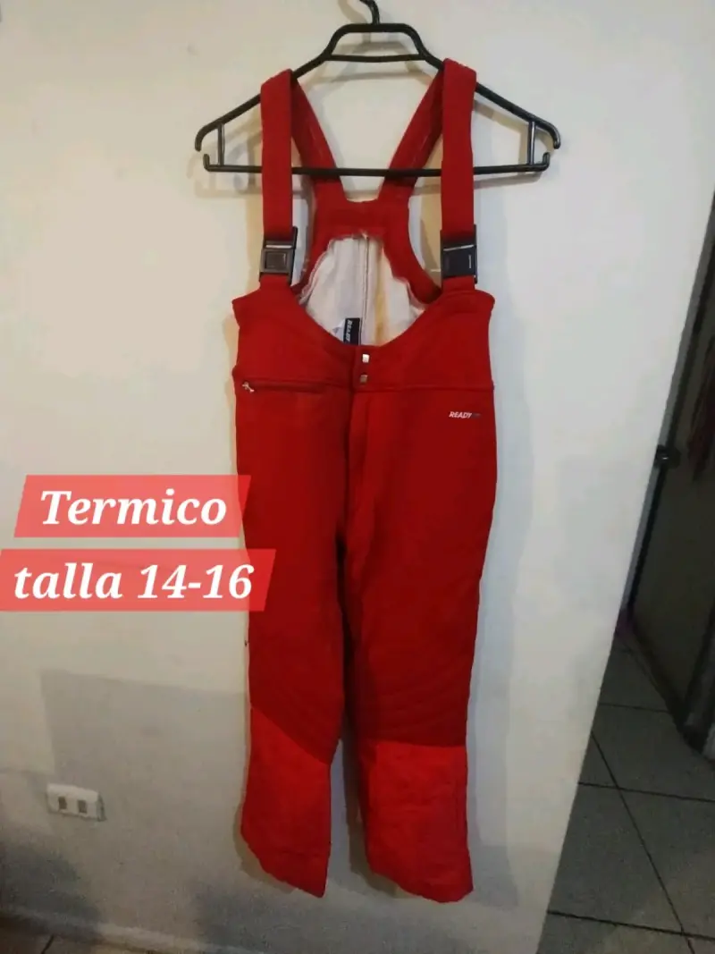 Pantalones térmicos rojos talla 14-16
