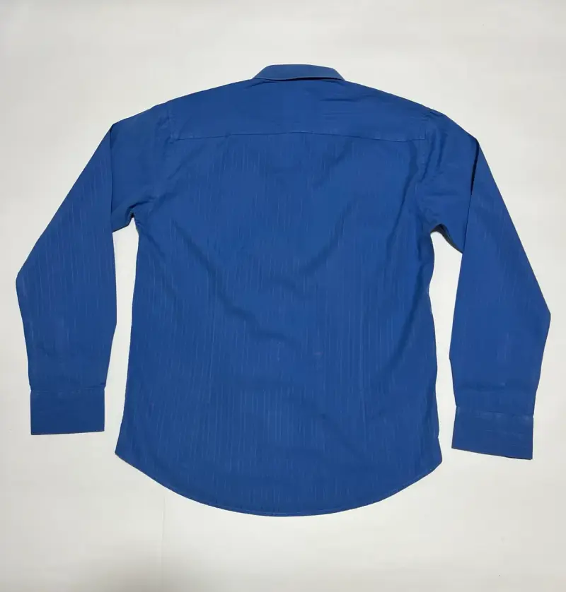 Camisa azul de algodón Ferouch para hombre - 4