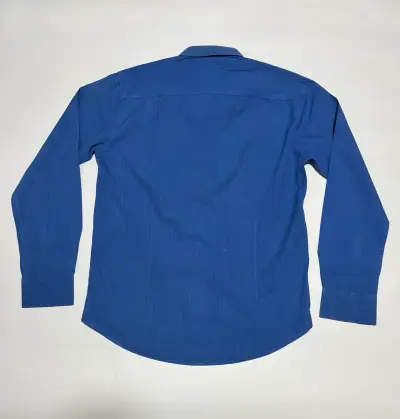 Camisa azul de algodón Ferouch para hombre - miniatura 4