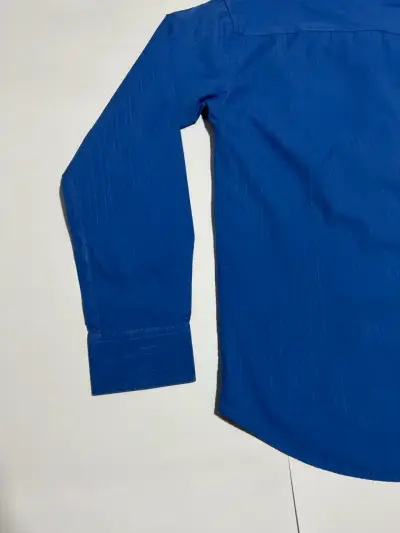 Camisa azul de algodón Ferouch para hombre - miniatura 5