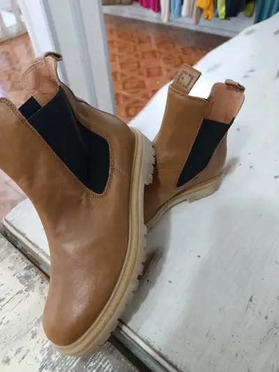 Botines de cuero marrón Elbsand - miniatura 2