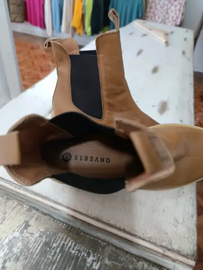 Botines de cuero marrón Elbsand - miniatura 4