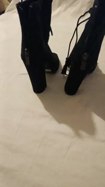 Botines de tacón alto abiertosnegros - miniatura 3