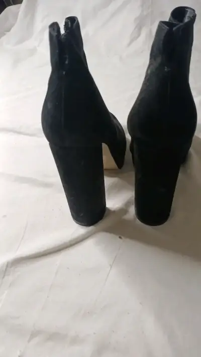 Botines de tacón alto negros para mujer - miniatura 3