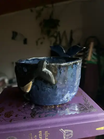 Tazón de cerámica gress con diseño de ballena - miniatura 3