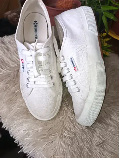 Zapatillas blancas de lona Superga - miniatura 2