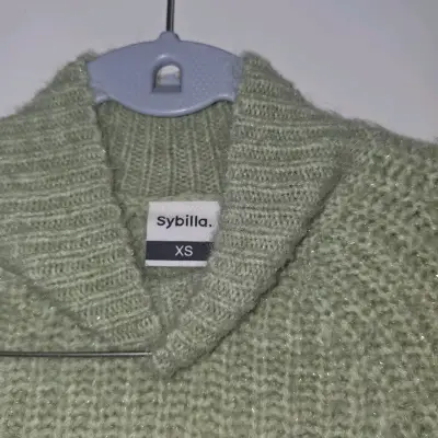 Suéter verde claro tejido Sybilla talla XS - miniatura 1