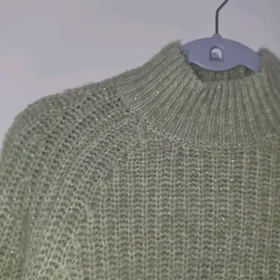 Suéter verde claro tejido Sybilla talla XS - miniatura 4