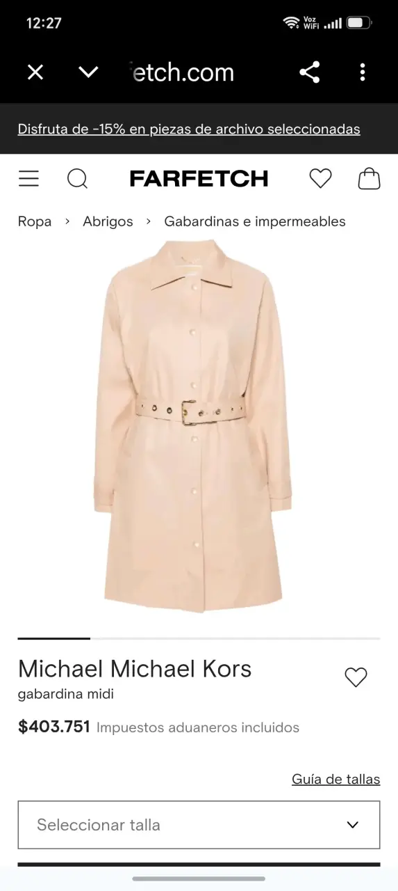 Gabardina rosa Michael Kors con capucha - 3