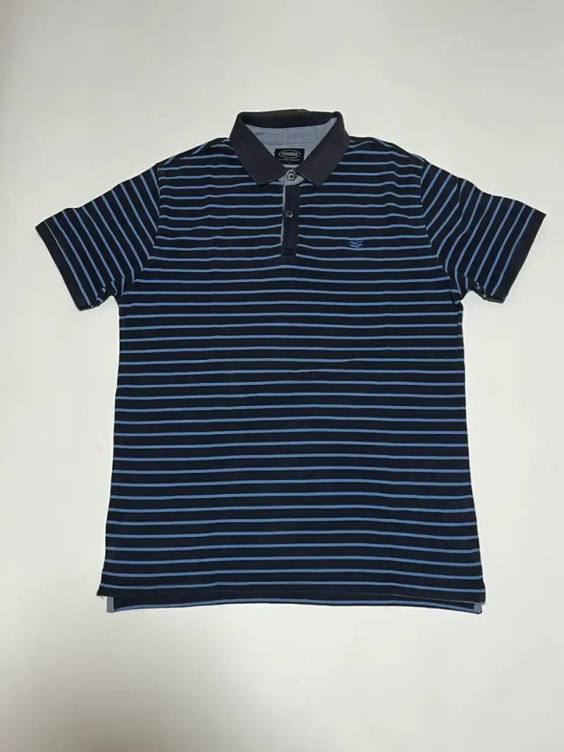 Polera Polo Rayada Azul Ferouch Talla L