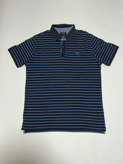 Polera Polo Rayada Azul Ferouch Talla L - miniatura 1