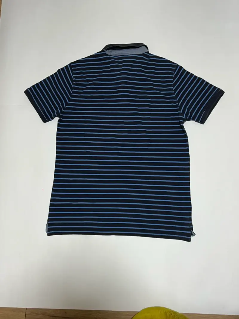 Polera Polo Rayada Azul Ferouch Talla L - 3