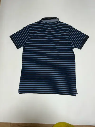 Polera Polo Rayada Azul Ferouch Talla L - miniatura 3