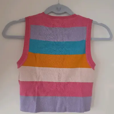 Crop top a rayas multicolor Zara - miniatura 2