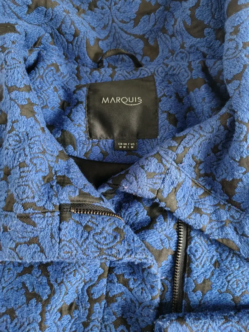 Abrigo azul estampado de mujer Marquis - 2