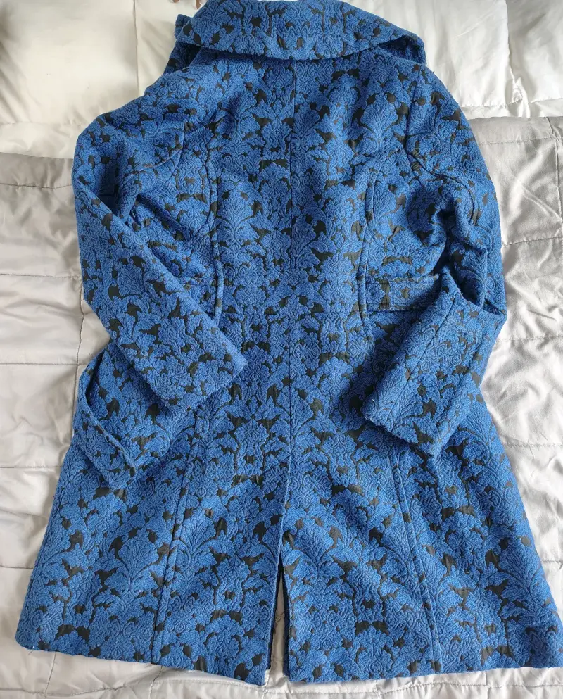 Abrigo azul estampado de mujer Marquis - 3