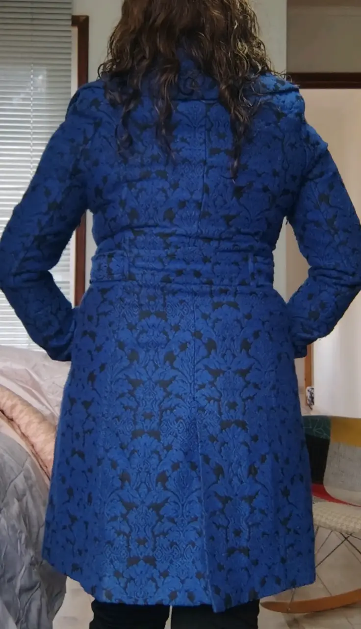 Abrigo azul estampado de mujer Marquis - 6