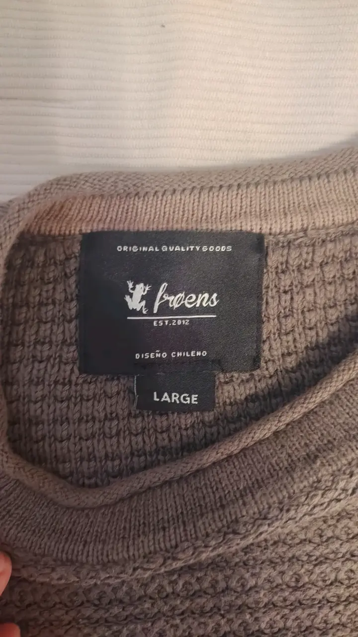 Suéter marrón tejido para hombre Hojas - 2
