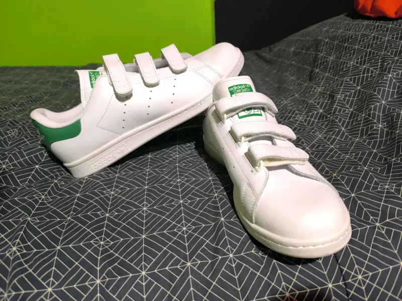 Zapatillas Adidas Stan Smith Blancas con Velcro - 1