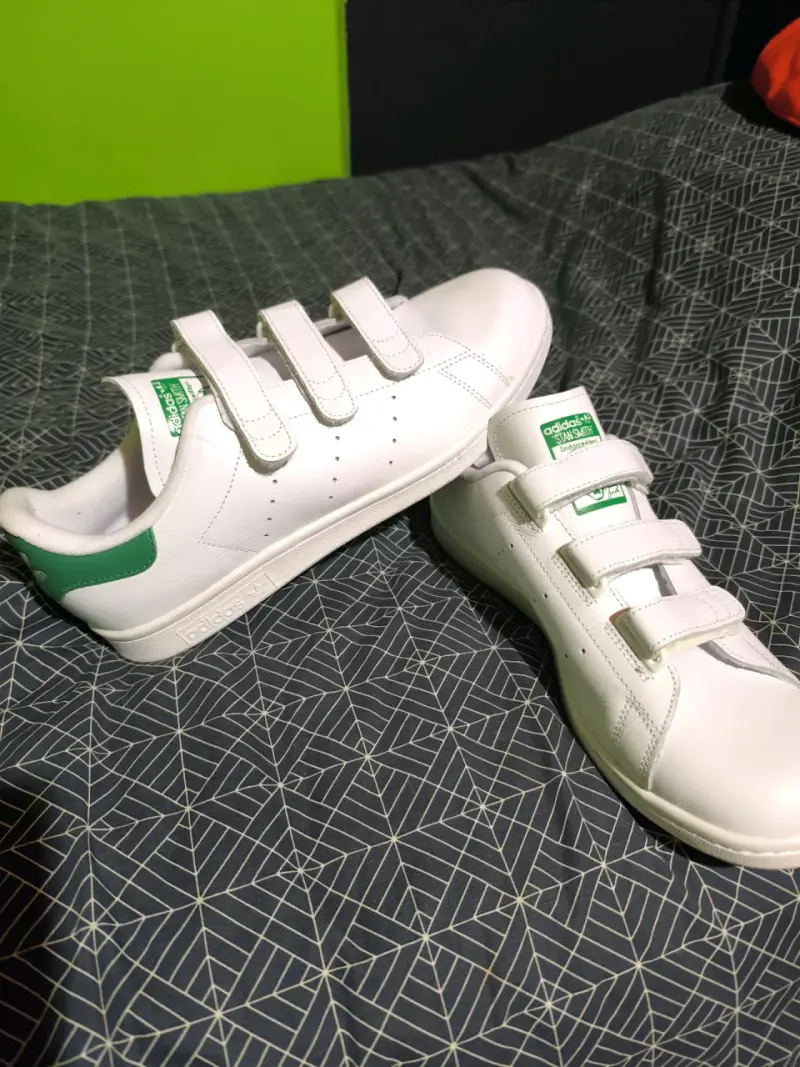 Zapatillas Adidas Stan Smith Blancas con Velcro - 4