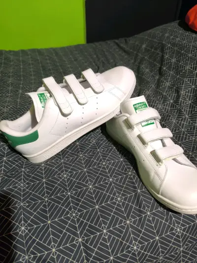 Zapatillas Adidas Stan Smith Blancas con Velcro - miniatura 4