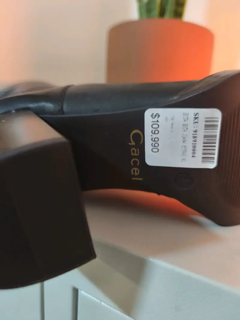 Botas de cuero negras con tacón alto - 2
