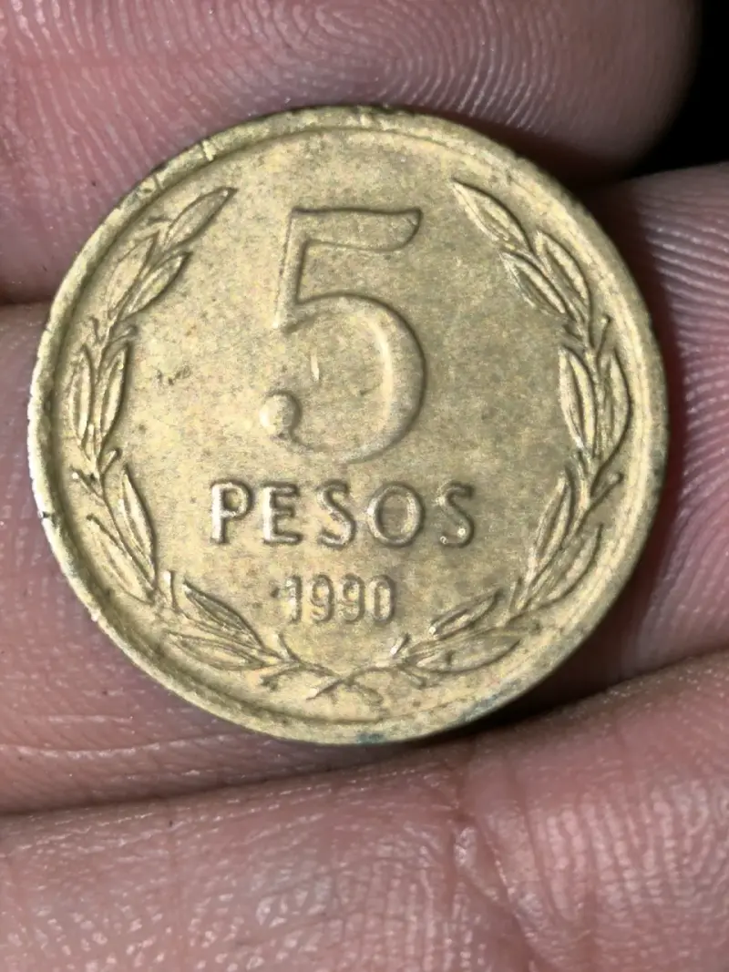 Moneda de 5 Pesos Chile 1990 Libertad - 2