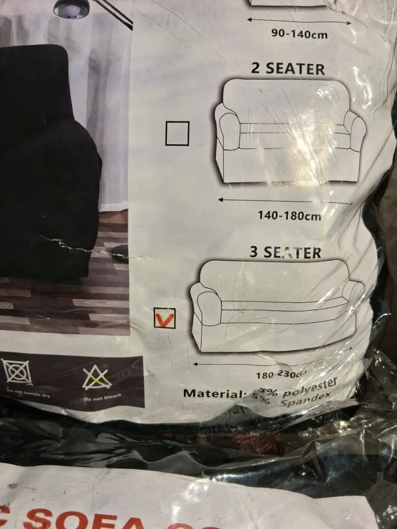 Fundas elásticas para sofá de 3 y 2 plazas.lisas - 3