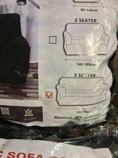 Fundas elásticas para sofá de 3 y 2 plazas.lisas - miniatura 3