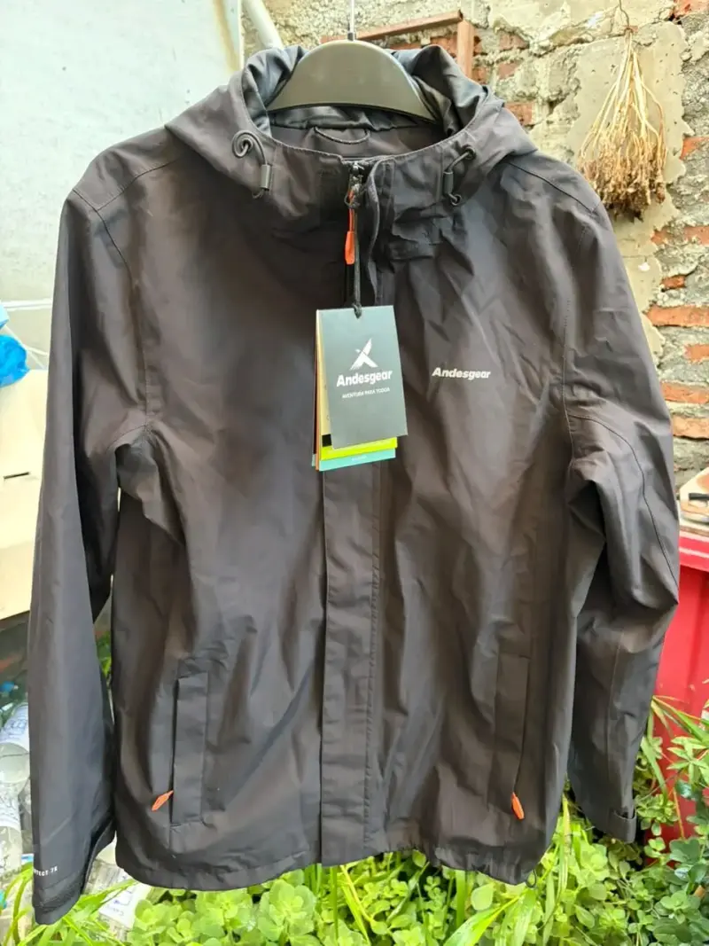 Chaqueta impermeable Andesgear negra para hombre
