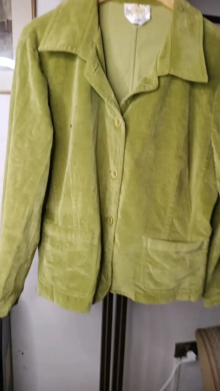 Chaqueta de pana verde para mujer - 2