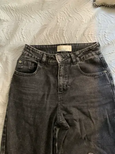 Jeans negros de mezclilla para mujer Bamboo - miniatura 4