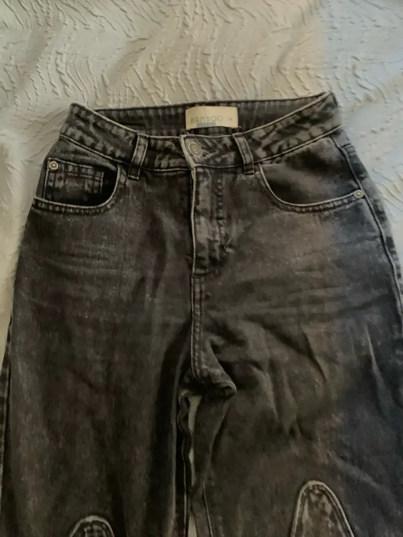 Jeans negros de mezclilla para mujer Bamboo - 5