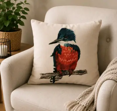Funda de Cojín Decorativo con Diseño de Aves - miniatura 6