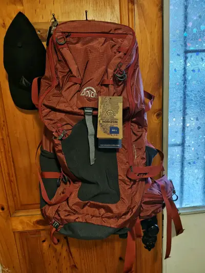 Mochila de viaje Doite Horizon 60L roja - miniatura 1