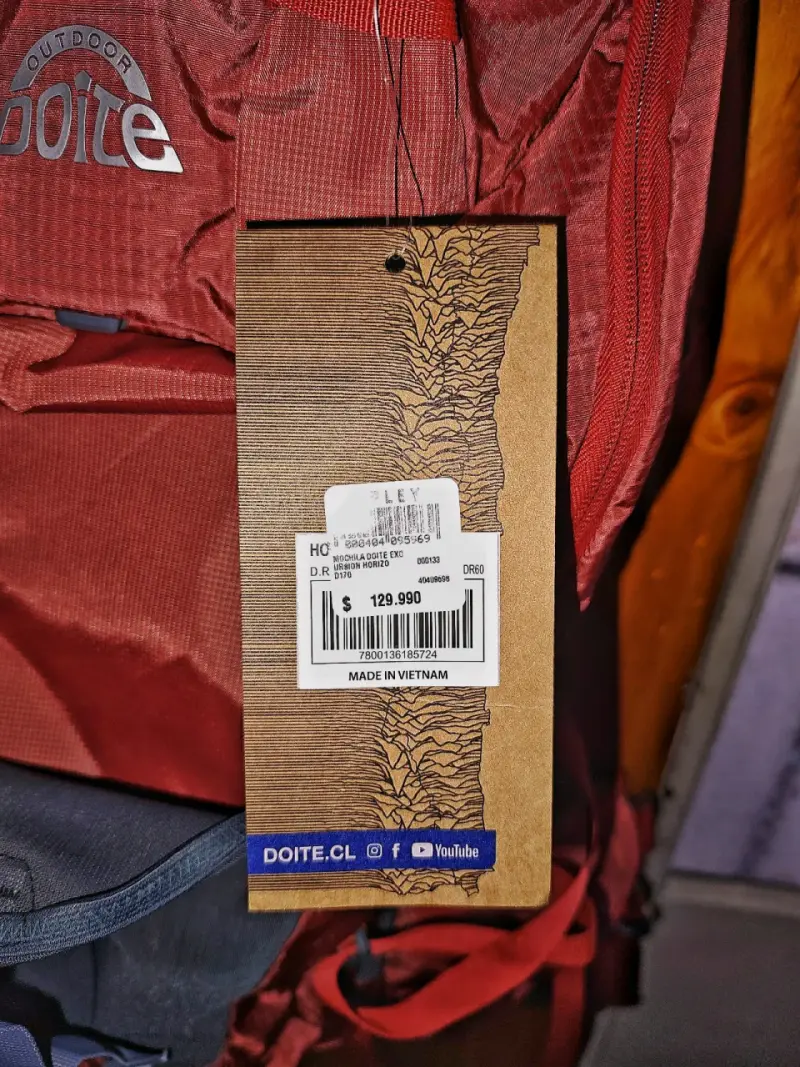 Mochila de viaje Doite Horizon 60L roja - 4