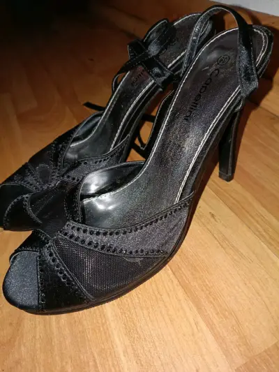 Sandalias de tacón negras Copellini elegantes - miniatura 2