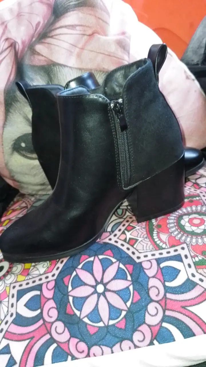 Botines negros con cierre lateral talla 35 - 3