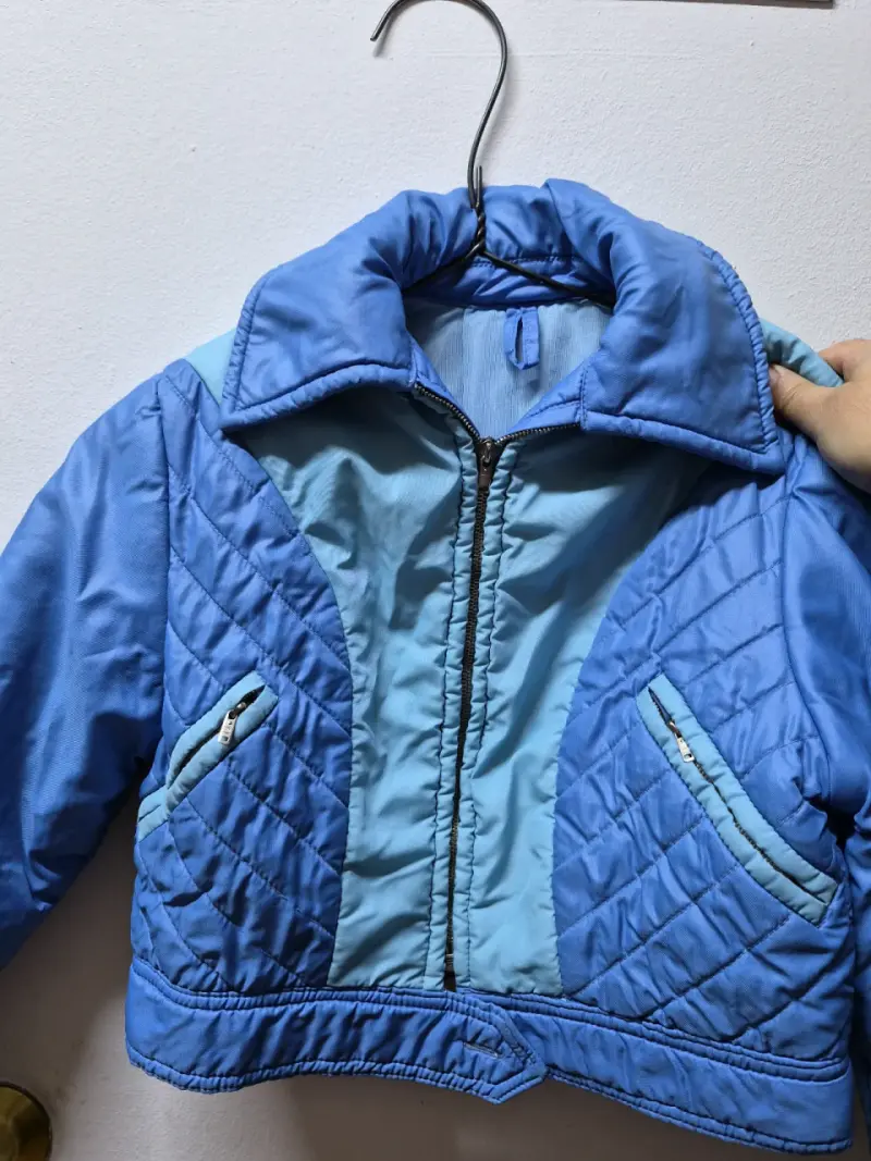Chaqueta de niño azul con forro polar - 5