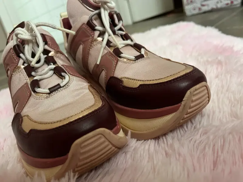 Zapatillas Michael Kors rosadas y burdeo - 5