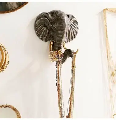 Perchero de pared con diseño de elefante - 1