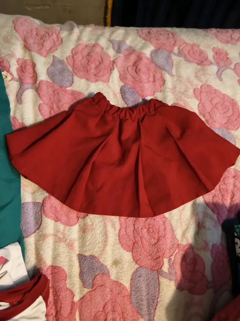 Vestido de niña a cuadros rojo y negro - 5