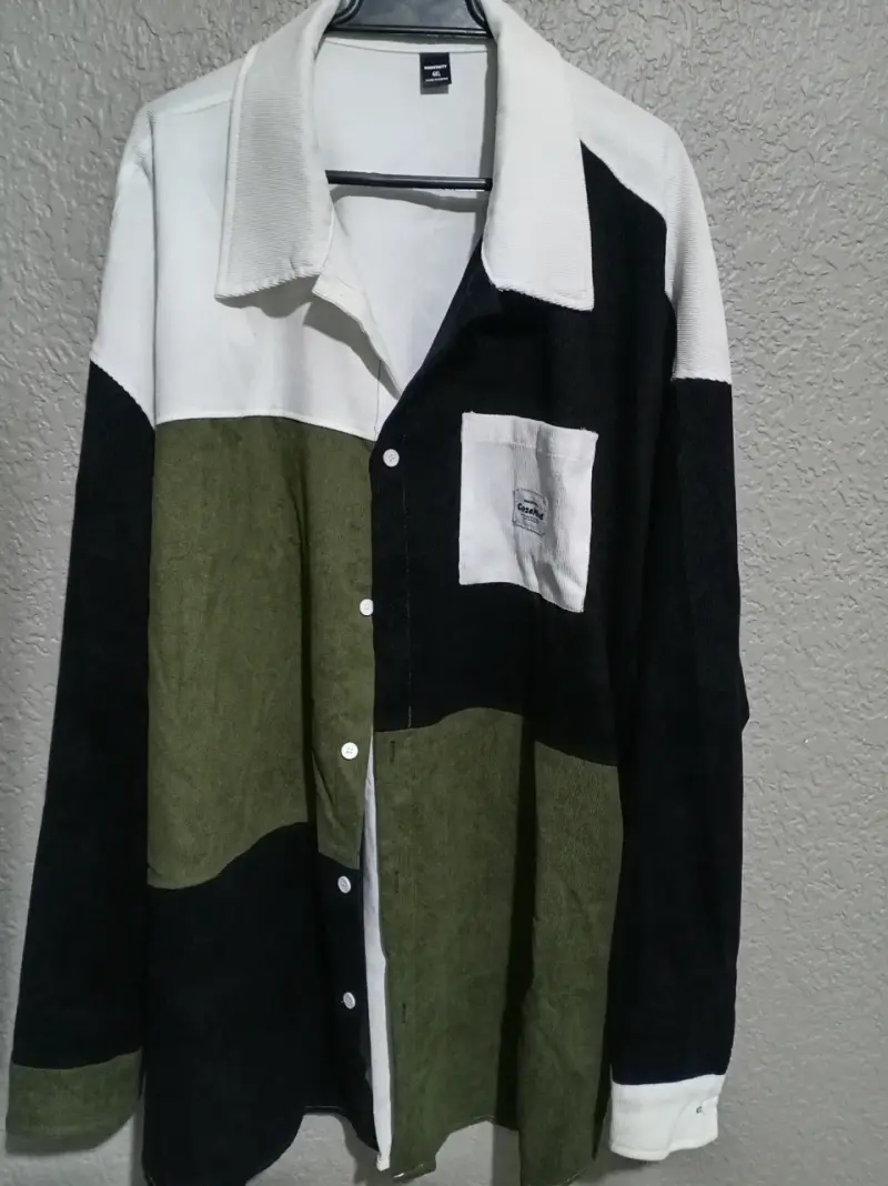 Camisa de franela a cuadros para hombre - 1