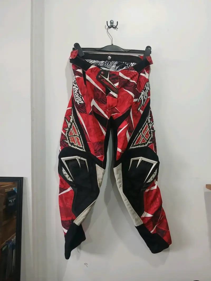 Pantalones de motocross Evolution rojos y negros - 3