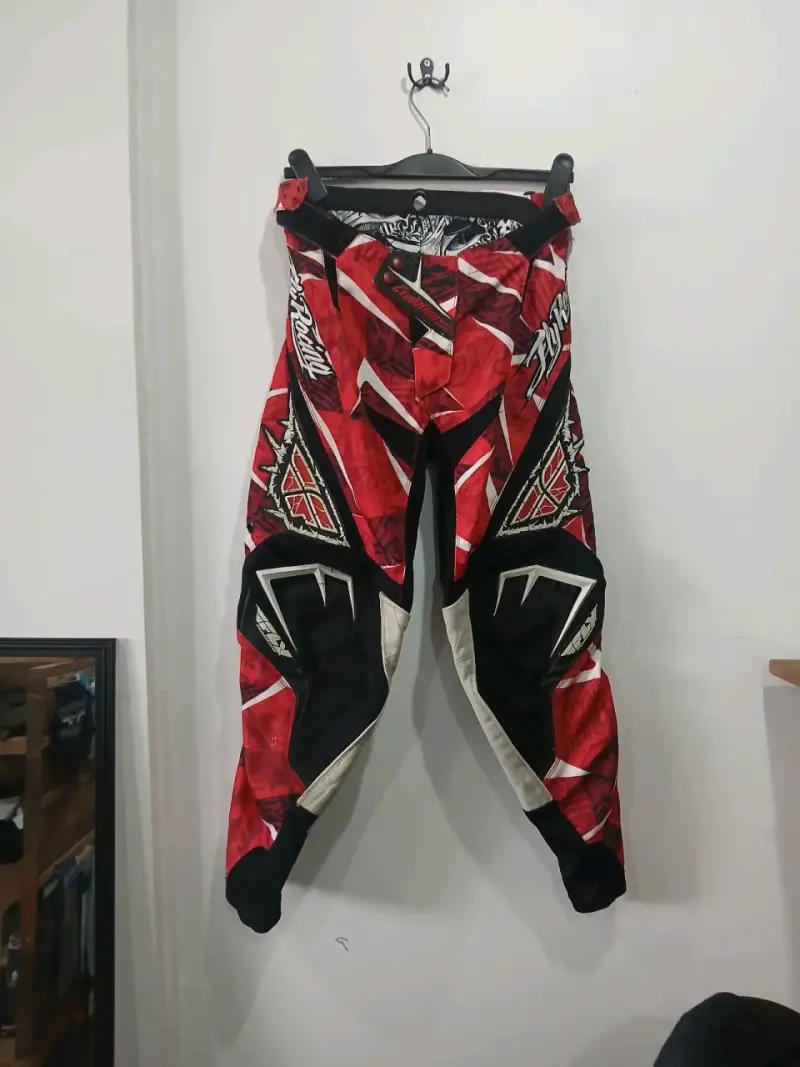 Pantalones de motocross Evolution rojos y negros - 4