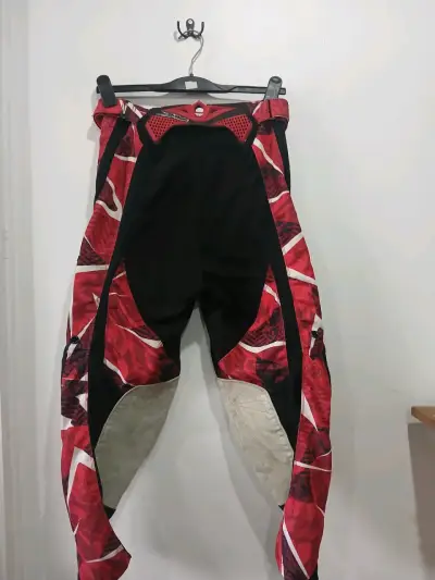 Pantalones de motocross Evolution rojos y negros - miniatura 5