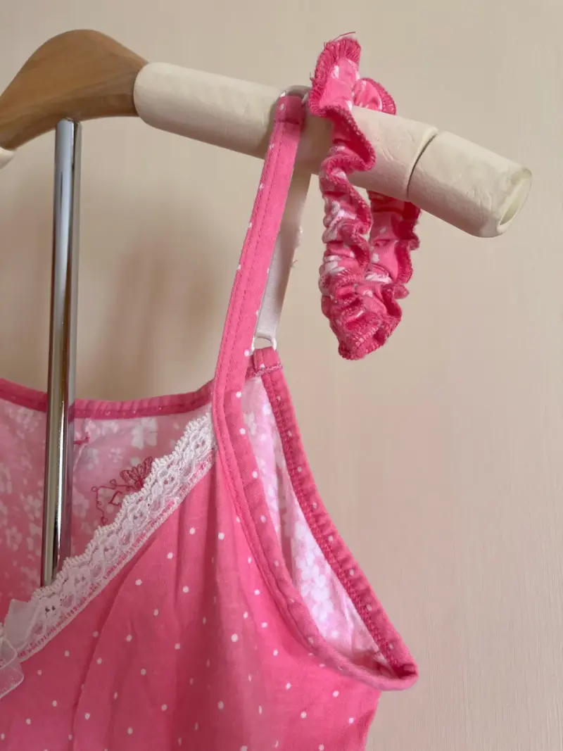 Camisón rosa con encaje Lady Genny talla S + colet - 3