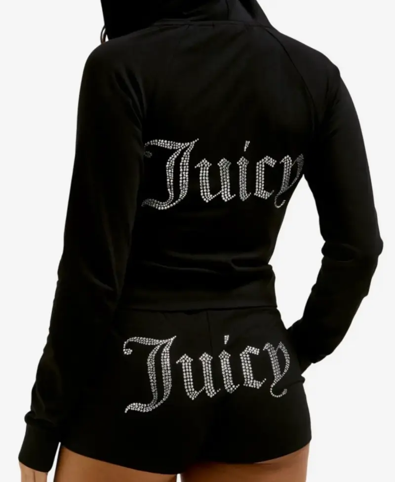 Conjunto deportivo Juicy Couture negro con cristales - 1